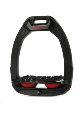 Estribo Safe-On Adulto Flex-on Ultra-Grip Inclinado Negro/Negro/Rojo