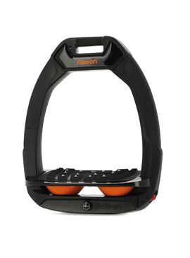 Estribo Safe-On Adulto Flex-on Ultra-Grip Inclinado Negro/Negro/Naranja