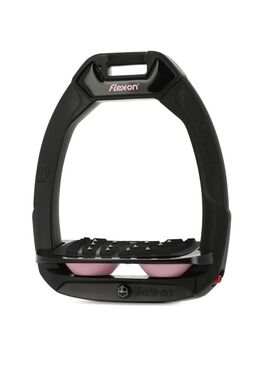 Estribo Safe-On Adulto Flex-on Ultra-Grip Inclinado Negro/Negro/Rosa Claro