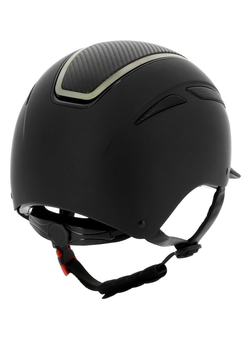 Casco Equithème “Agris” Negro Cromo Carbono