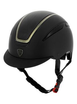 Casco Equithème “Agris” Negro Cromo Carbono