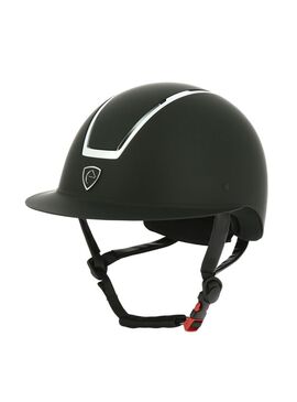 Casco Equithème “Glint Mat” Negro Mate/Plateado