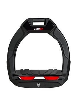 Estribo Safe-On Junior Flex-on Grip Inclinado Negro/Negro/Rojo