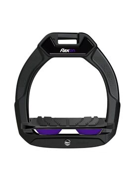 Estribo Safe-On Junior Flex-on Grip Inclinado Negro/Negro/Morado