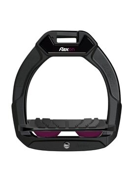 Estribo Safe-On Junior Flex-on Grip Inclinado Negro/Negro/Ciruela