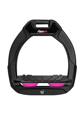 Estribo Safe-On Junior Flex-on Grip Inclinado Negro/Negro/Rosa