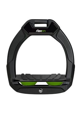 Estribo Safe-On Junior Flex-on Grip Inclinado Negro/Negro/Verde