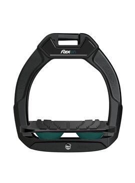 Estribo Safe-On Junior Flex-on Grip Inclinado Negro/Negro/Verde Oscuro