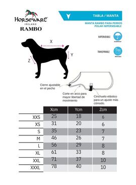 Manta Rambo para Perros Polar Impermeable Marino/Beige