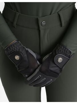 Guantes Max Riding Maximiliam Negro/Gris