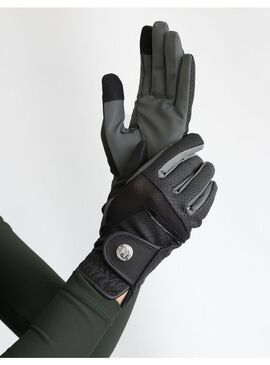 Guantes Max Riding Maximiliam Negro/Gris