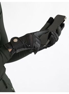 Guantes Max Riding Maximiliam Negro/Gris