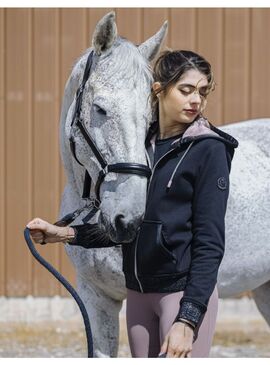 Sudadera Je T’aime Equithème “Juliette” Mujer Negro