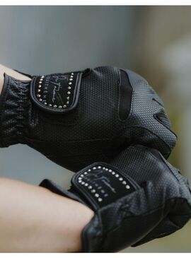 Guantes Je T’aime Equithème “Strass” Negro