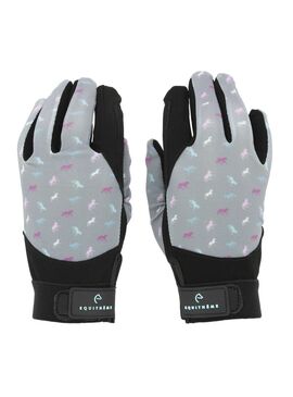 Guantes Equithème “Maelle” Junior Gris