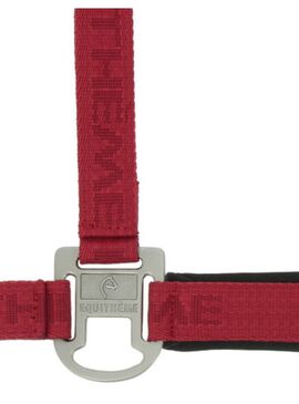 Cabezada de Nylon Equithème “Jacquard” Rojo