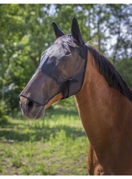 Máscara Antimoscas Equithème "Confort" Negro