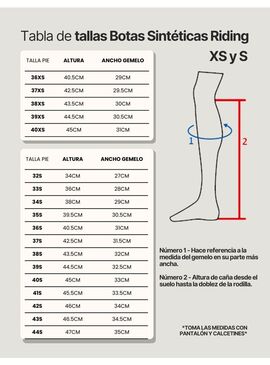 Botas sintéticas con cordones RIDING WORLD Negro