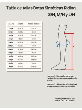 Botas sintéticas con cordones RIDING WORLD Negro