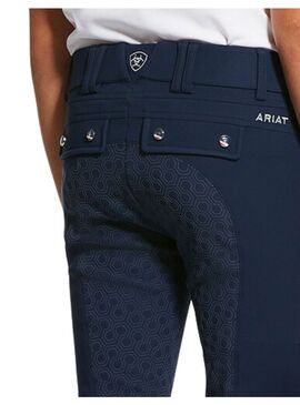 Pantalón Ariat Tri Factor Grip Full Seat Niño/a Junior Marino