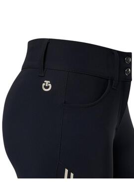 Pantalón Relieve Mujer Cavalleria Toscana Azul Marino