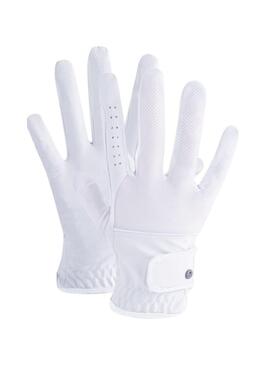 Guantes Equitación Estelle ELT Waldhausen Blanco