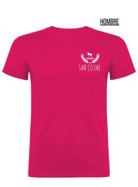 Camiseta Hombre San Cosme Fucsia