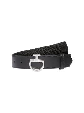 Cinturón Elástico y Trenzado Mujer Cavalleria Toscana Negro