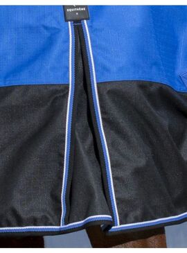 Manta de exterior impermeable Equithème 0 gr Tyrex 1200D "Aisance" Azul/Negro