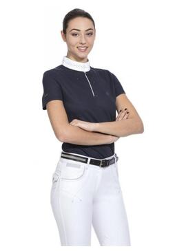 Polo EQUITHÈME 'Bôl' Mujer Azul Marino