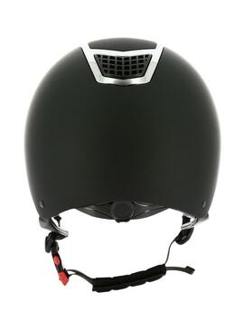 Casco EQUITHEME 'Airy' Negro/ribete plateado