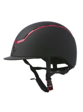 Casco Equithème “Insert Coloré” Negro Mate/Rojo