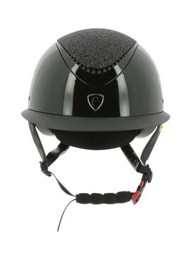 Casco Equithème “Wings” Lamé Negro Brillante