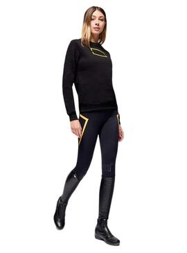 Sudadera Cuello Redondo Mujer RG Negro