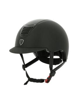 Casco Equithème “Airy” Negro/Inserción Borde Negro Brillante