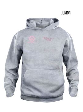 Sudadera con Capucha Junior ESTABLOS VIGO Gris-Logo Rosa