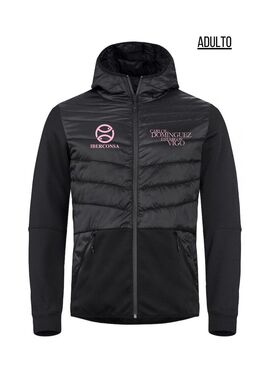 Chaqueta Adulto ESTABLOS VIGO Negro-Logo Rosa