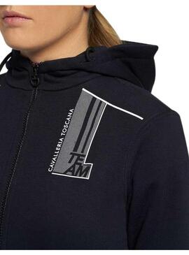 Sudadera Algodón Niña Cavalleria Toscana Azul Marino