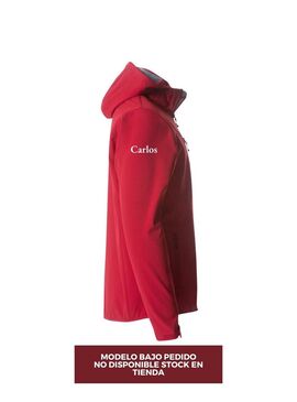 Chaqueta Hombre Softshell ABRAIN Rojo