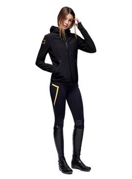 Chaqueta Softshell Mujer Capucha RG Negro