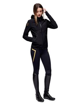 Chaqueta Softshell Mujer Capucha RG Negro