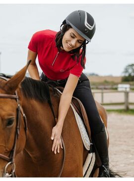 Polo Equithème “Emma” Mujer Cereza