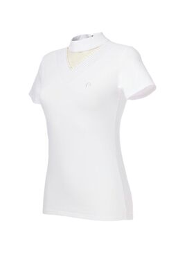 Polo Equithème “Valence” Mujer Blanco