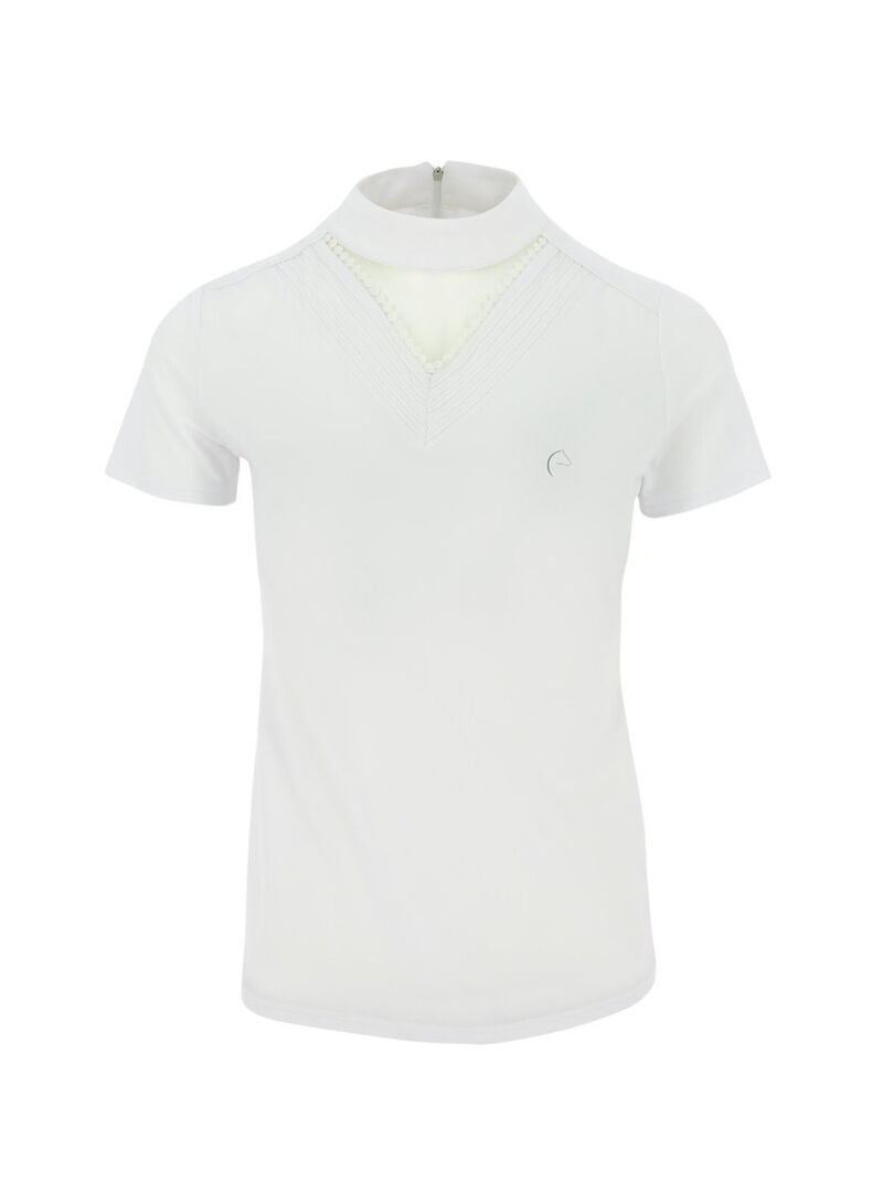 Polo Equithème “Valence” Mujer Blanco