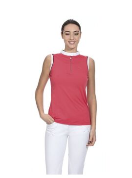 Polo Equithème “Smoff” Mujer Sin Mangas Fucsia