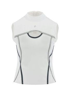 Polo Equithème “Puebla” Mujer Blanco/Gris