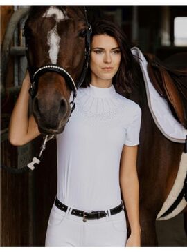 Polo Equitheme “London” Mujer Blanco