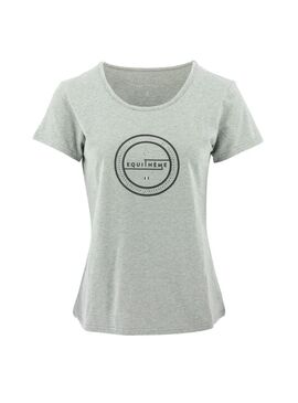Camiseta Equithème “Anna” Mujer Gris Moteado