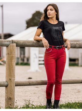 Camiseta Equithème “Magali” Mujer Negro