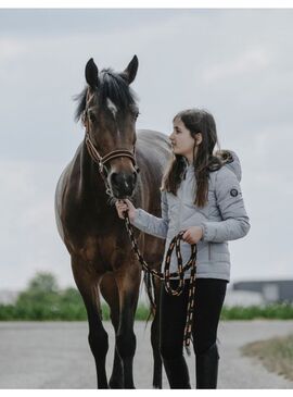 Chaqueta Acolchada Equithème “Lara” Junior Gris Moteado